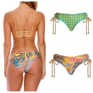 New! Agua Bendita Eda reversible string side bikini bottoms 10219